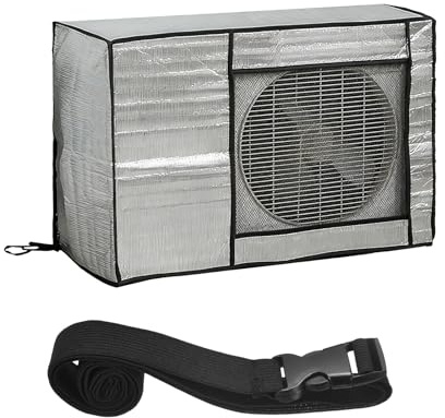 PATIKIL 80x30x57cm Air Conditioner Cover, Coated Polyester Full Coverage Waterproof Dustproof Outdoor AC Outside Unit Cover Condenser Protector for Outdoor AC Unit, Silver