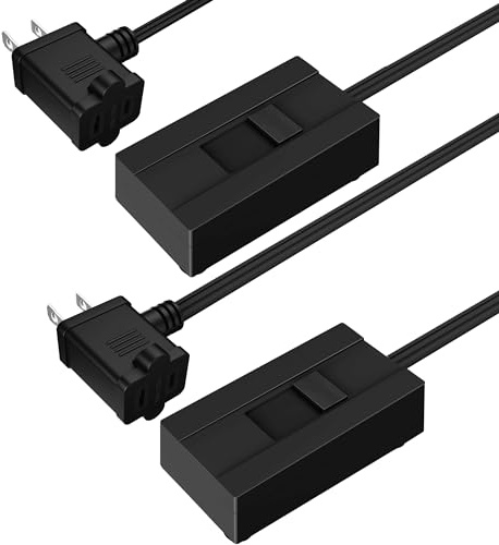 TOPGREENER Plug-in Dimmer Switch for Lamps, Full Range Control,6-FT Cord,2P