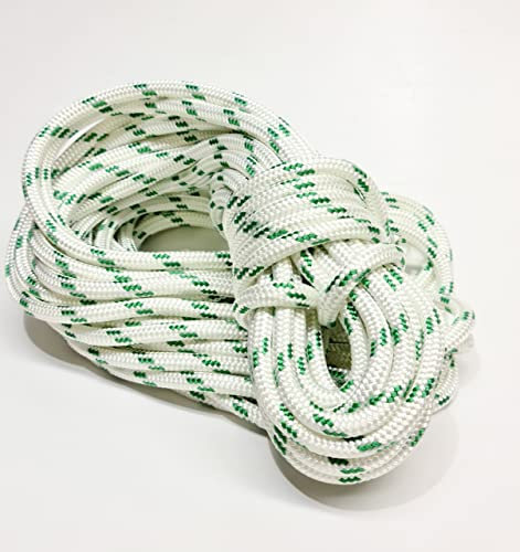 Rota Marine 14mm Double Braid Polyester Sailing Sheet Rope (Green Fleck, 15m)