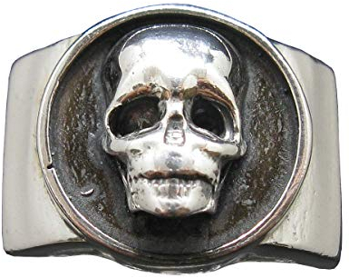 Sterling Silber Herren Biker Ring Totenkopf massiv echt punziert 925 Handarbeit R002019