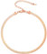 PROSTEEL Chaîne Courte Plaqué Or Rose Collier Ras de Cou Femme 32cm/41cm - Maille Miroir Réglable 5mm de Large