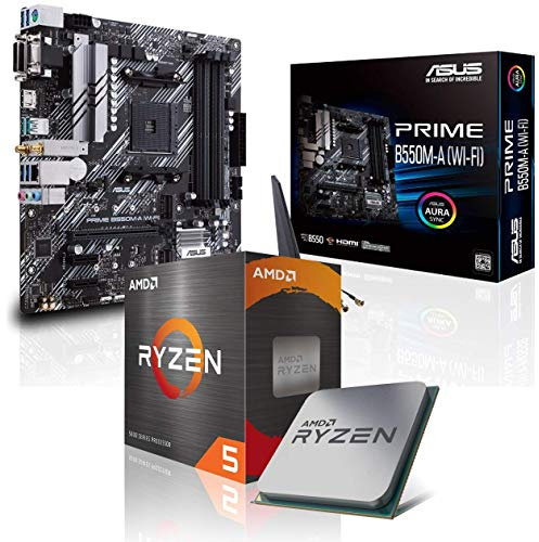Memory PC Aufrüst-Kit Bundle Ryzen 5 3600 6X 3.6 GHz Prozessor, B550M PRO-VDH Wi-Fi Mainboard (Komplett fertig zusammengebaut inkl. Bios Update und Funktionskontrolle)