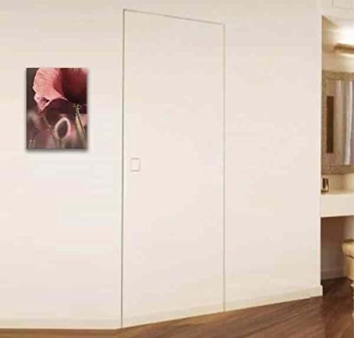 Porta Raso Muro Filo Muro con maniglia INVISIBILE - Tipologia spingere destra (Versione Muratura)