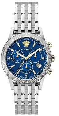 Versace Herren Armbanduhr Sport Tech 40 mm Armband Armband Armband Edelstahl VELT01019