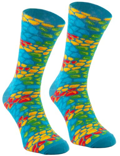 Rainbow Socks - Unisex Damen Herren - Gemusterte Tiersocken - Safari Und Dschungel - 1 Paar - CHAMÄLEON - 36-40