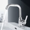KOPYFANTAP Wasserhahn Bad Chrom, 360° Drehbar Edelstahl Waschbecken Mischbatterie Badarmatur Waschtischarmatur Einhandmischer，Waschbeckenarmatur für Bad/Küchen(250mm Höhe)