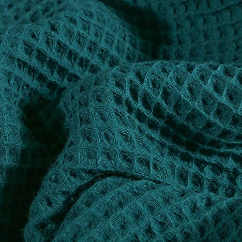 Tissu Nid d'abeille Vert canard - Par 50 cm