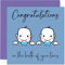 Glückwunschkarte zur Geburt von Zwillingen – Junge/Junge – Glückwunschkarten für Neugeborene, Well Done Congrats New Baby Karten, Welcome To The World Home Geschenke, 145 mm x 145 mm Baby-Grußkarten