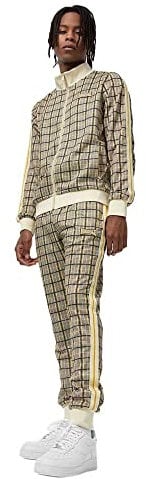 Lonsdale Herren Seabrook Tracksuit, Yellow/Brown/Ecru, M