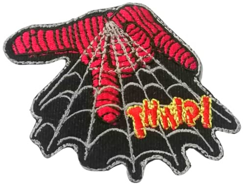Spider Shooting Web Art Clothing Badge Iron on Sew on Embroidered Patch appliqué