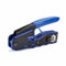 QSFPTEK RJ45 Outil De Sertissage, Tout-En-Un Ethernet/CâBle RJ45 Crimper Sertisseur Traversant Cutter pour Cat5/Cat5e/Cat6 Connecteur Modulaire avec Pince à Queue D'Aronde, Bleu Crimp Tool