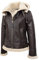 Divergent Retail Ayla Damen Echt Schaffell Winter Warme Jacke Braun, braun, 44