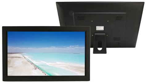 Digitaler Bilderrahmen, 21,5-Zoll-Digitalfotorahmen mit Fernbedienung, 1080P IPS HD-Touchscreen, Teilen von Musik, Fotos oder Videos, Wandmontage Möglich, mit USB-, SD-, MMC