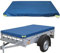 Anhängerplane Flachplane, 208 * 114 * 13 cm Anhänger Abdeckplane mit 420D+PVC, Anhänger Plane-Abdeckung, Deichselabdeckung Abdeckung Autoanhänger für Anhänger PKW (Blau)