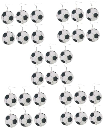 Holibanna 15 Paare Fußball-ohrringe Damen Ohrringe Modeschmuck Für Damen Sportspiel-ohrringe Sport-baseball Basketball-ohrringe Ohrringe Für Weibliche Ohrringe Liebhaber Leder Frau Spielball