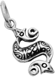 Windalf Schmuck Anhänger DRAGON 1.9 cm Kleines Keltisches Seepferd 925 Sterling-Silber