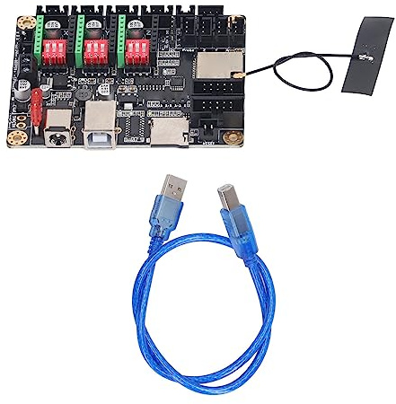 Laser Engraver Motherboard, Functional 520KByte RAM Built-in WiFi 32bit 8192KBytes Flash Support LCD Laser Engraver Control Board for DIY (Mainboard)
