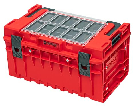 QBRICK SYSTEM Werkzeugkoffer Werkzeugkasten Leer Werkzeugkiste ONE 350 2.0 Expert RED Ultra HD Rot 600 x 400 x 335 mm