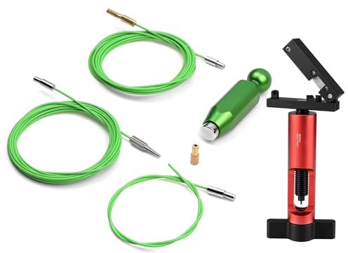 BESNIN Interne Kabelführung Kit Schlauchschneider Fahrrad Werkzeug Set Fahrrad Internes Kabelführungswerkzeug Fahrrad Hydraulikschlauch (Interne Kabelführung Kit+ rot Schlauchschneider Werkzeug)