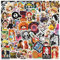 One Piece Stickr Set, 100 Stickr Cartoon Aufkleber Vinyl Aufkleber Kinder Laptop Sticker & Skateboard Stickr Koffer Auto Fahrrad Stickr für Erwachsene Kinder