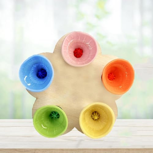 Bee Cups for Thirsty Bees Garden, Bee Cups, Colorful Bee Insect Drinking Cups, Thirsty Pollinators Need a Drink, Bees Need Safe Places to Drink! Bee Cups Collect a Teaspoon Of Water (Colorful)