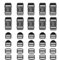 UESDU 30 Stück Schnallen und Verschlüsse Set, Steckschnalle 25mm Steckverschluss Rucksack Schnalle Kunststoff Klickverschluss für Gepäckgurte Halsband Rucksackreparatur Gurtband