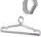 Trrcylp Paquete de 10 perchas de alambre de 41.9 cm con cerradura de 4 mm, de acero inoxidable, delgadas, resistentes, resistentes al viento, gancho de cierre de metal, ahorro de espacio, perchas de