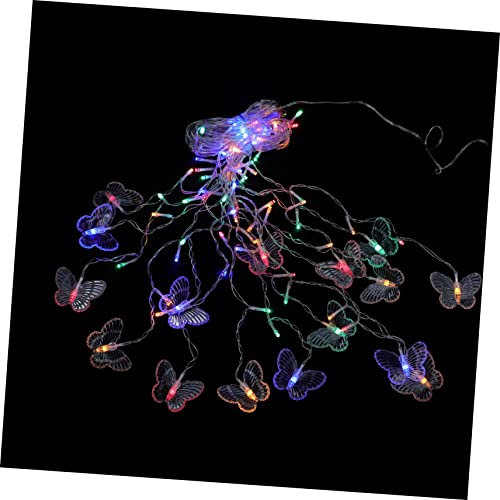 Angoily 2 Stk Hochzeit Hängendes Licht Fensterlichtdekoration Hochzeitsdekorationen Zum Aufhängen Vorhang Schmetterlingslichter Wandleuchte Outdoor-lichterkette Plastik Weiß