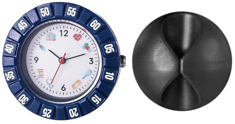 JewelryWe Schwesternuhr Krankenschwesteruhr Stethoskop Taschenuhr: Schwarz Analog Quarz Uhr Clip On Stethoskopuhr Arztuhr Arbeitsuhr mit leicht ablesbaren Zahlen für Krankenschwestern Ärzte Pflege