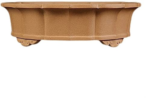 LUZZILE Pots en Argile pour Plantes Extra Large Bonsai Plant Pot Strong and Durable Purple Sand Plant Pot High Feet Retro Planter for Pine and Cypress Pots de Fleurs