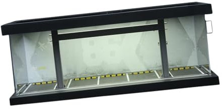 Amagogo 1/64 Parkplatz Vitrine mit Lichtern 1/64 Auto Parkplatz Vitrine Modell Auto Garage, B