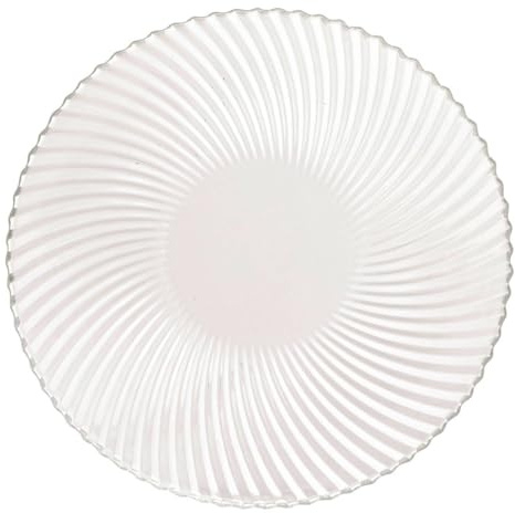 Atmosphera - Lot de 6 assiette dessert odyssee transparent d20,5xh1,8cm