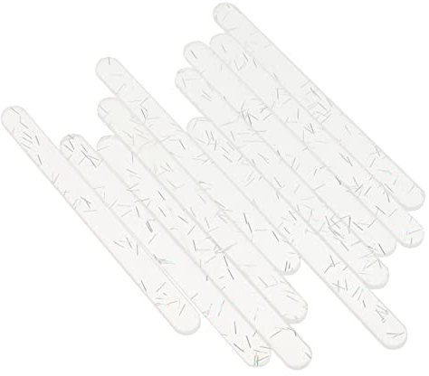 Angoily 20 Stück Eisstange aus Acryl am Stiel knallt Mini Herstellung Stöcke Eisstangen Eiscreme-Set Eisstiele für DIY Leichte Eisstiele Restaurant Eisstiele Acrylstangen Stick für