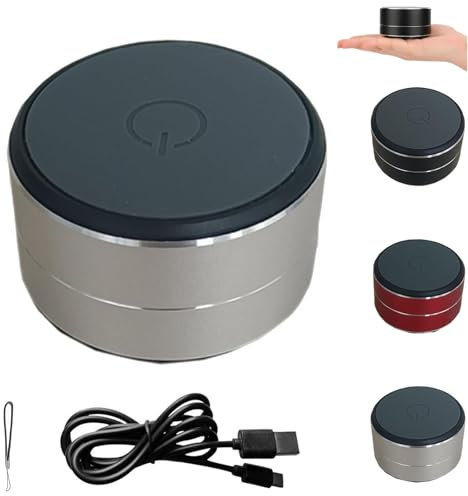 Buzzgo Speaker, Buzzgo Echo Speaker, Bone Conduction Resonance Subwoofer, Stereo Bass Portable Small Wireless with Suction Cup for Bathroom Outdoor(Silver)