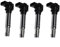 SZYNBQ Kerzenschachtzündspule Kompatibel Mit Skoda Für Fabia I Für Limousine 6y3 1.4 16v 1999 2000 2001 2002 2003 2004 2005 2006 2007 4 Stück Autozündspule Autozündspulenpaket