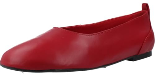Tamaris Damen Ballerina Leder flach, rot, 39 EU