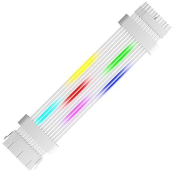 amangul 24Pin ARGB Power Extension Cable For Graphics Card ARGB Syncing Cable For Motherboards Soft Silicone Construction ARGB Cable