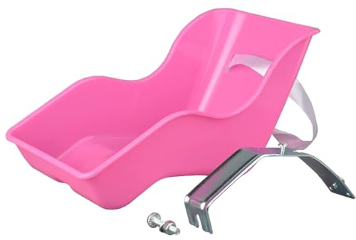 Lawnrden Puppenfahrradsitz, leichte Plastik -Babypuppenrad -Fahrradsitz trendy praktisches Anhang Accessoire für Girls Scooter Kinderwagen, Rosy | Kinderzubehör