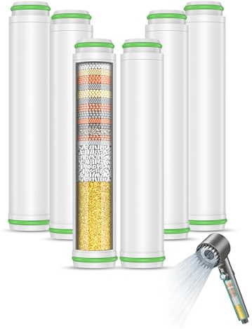 MEKO-6er-Pack Ersatzfilter NUR für MEKO Duschkopf mit 15-Schichte Filter