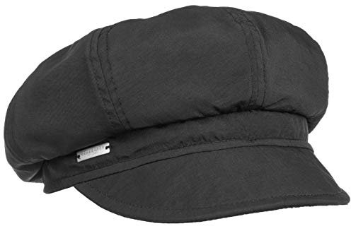 Seeberger Rainy Day Ballonmütze Damencap Newsboy-Mütze Baker-Boy-Mütze Regencap Wintercap (One Size - schwarz)