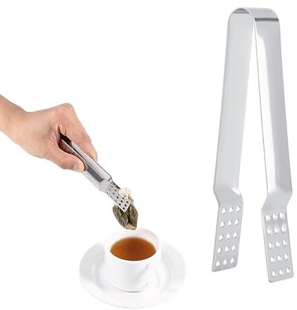 Clip para bolsas de té, exprimidor de bolsas de té de acero inoxidable, pinzas multifuncionales para bolsas de té, alicates para apretar bolsas de té, utensilios de cocina para cortar bolsas