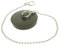 SOMATHERM FOR YOU - C107 - tapa de PVC negro Ø40 / 45 Cadena no laborable 300mm Grifos enchufe viene con dos anillos partidos