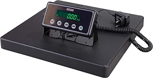 DZD DJ-SB Plattformwaagen Paketwaage, 75kg/150kg/300kg, LED Batterie & Netzbetrieb (DJSB-150: Bis 150kg mit 0,02kg Feinmessbereich)