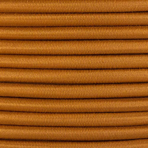 10m Gummikordel - Hutgummi - Rundgummi, hochwertig, extra-stark in 4mm, Goldbraun