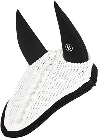 BR Fliegenohren Fliegenhaube Montreal C-Wear mit schalldichten Neoprenohren (Warmblut, White/Black)