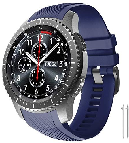 NotoCity Armband für Samsung Gear S3 Classic/Frontier/Galaxy Watch 46mm, 22mm Silikon Ersatz Uhrenarmbänder für Gear S3 Classic/ S3 Frontier/Galaxy Watch 46mm