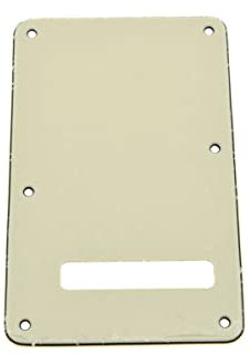 Dopro Strat Guitar Back Plate ST Trem Tremolo Cover fits USA/Mexican Standard Fender Stratocaster Aged White 3 Ply