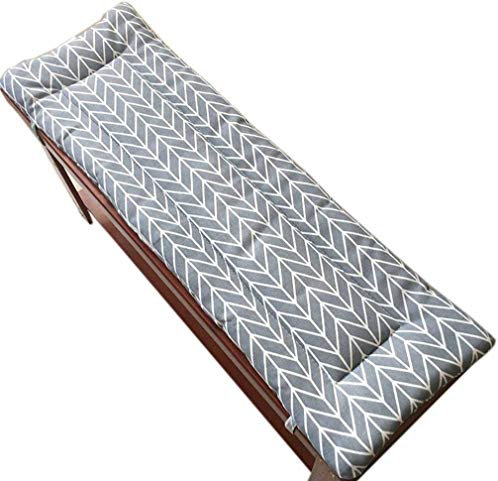 GGoty Bankauflage Bankkissen Outdoor/Indoor Bierbank-Auflage, Sitzauflage Bierzeltgarnitur gepolstert,strapazierstark und langlebig, bequemer Sitzkomfort, mit elastischen Bändern (100x30cm,Grau)