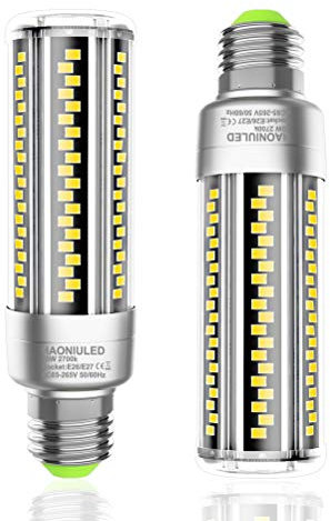 HAONIULED E27 LED Warmweiß 20W Led Mais Birnen 2700K 2500LM Ersatz 200W Glühlampe, Maiskolben Glühbirnen Led Lampen Leuchtmittel E27 Birne Energiesparlampe, 2er Pack