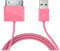 3 Pack of 3 Metre Extra Long Pink 30-Pin USB Charging Cable Compatible with Apple iPhone 4 4S 3G 3GS Apple iPad 1st 2nd 3rd Gen iPod 5th Gen Classic Nano Gen Touch
